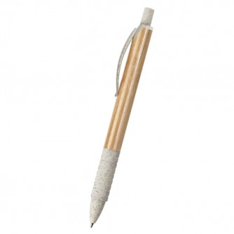 BOLIGRAFO DE BAMBU ECONATUR BLANCO