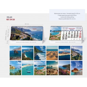 CALENDARIO SOBREMESA "PAISAJES INTERNACIONALES"