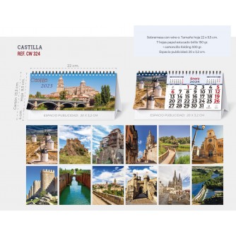 CALENDARIO SOBREMESA "CASTILLA"