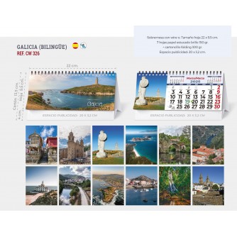 CALENDARIO SOBREMESA "PAISAJES INTERNACIONALES"