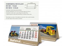 Calendario de sobremesa reciclado personalizado