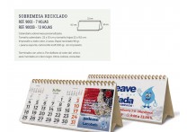 Calendario de sobremesa reciclado personalizado