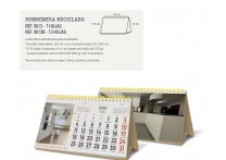 CALENDARIO SOBREMESA REICLADO PERSONALIZADO 13 HOJAS