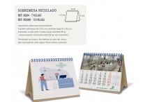 CALENDARIO SOBREMESA RECICLADO 7 HOJAS