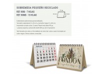 CALENDARIO SOBREMESA PEQUEÑO RECICLADO 7 HOJAS