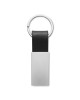Llavero de PU con placa de metal personalizada