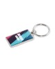 Llavero rectangular de hierro con doming