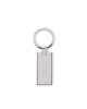 Llavero rectangular de aleación de zinc con doming
