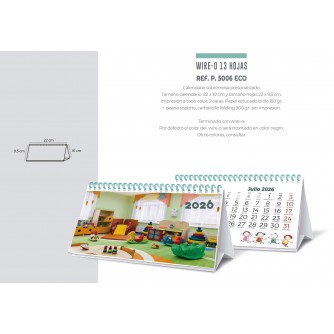 CALENDARIO SOBREMESA PERSONALIZADO 13 HOJAS