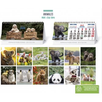CALENDARIO SOBREMESA "ANIMALES"