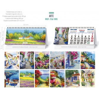 CALENDARIO SOBREMESA "ARTE"