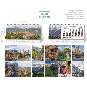 CALENDARIO SOBREMESA "ARAGON"