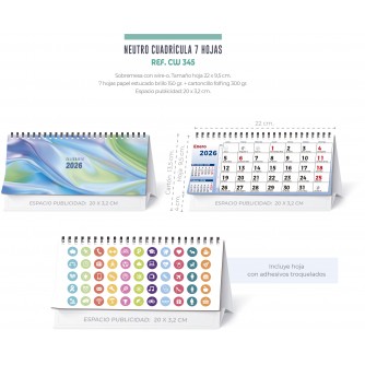 CALENDARIO SOBREMESA NEUTRO