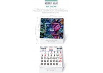 CALENDARIO SOBREMESA NEUTRO CUADRICULA 7 HOJAS