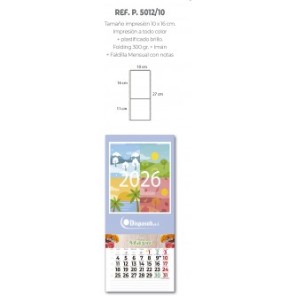 CALENDARIO CON IMAN PARA NEVERA
