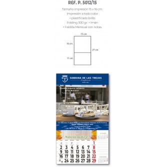 CALENDARIO CON IMAN PARA NEVERA