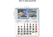 CALENDARIO MENSUAL DE PARED 48.5 x19 cm