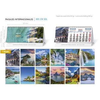 CALENDARIO SOBREMESA "PAISAJES INTERNACIONALES"