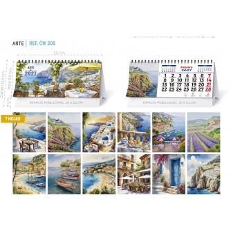 CALENDARIO SOBREMESA "ARTE"