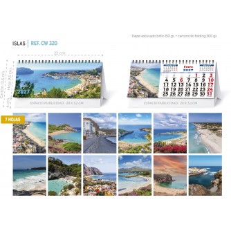 CALENDARIO SOBREMESA "CAZA"