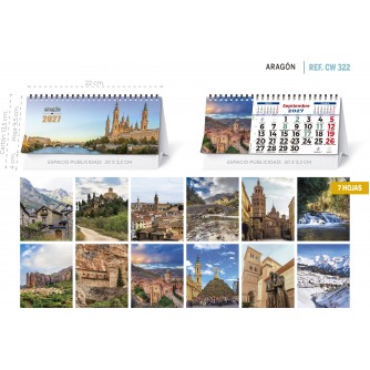CALENDARIO SOBREMESA "ARAGON"