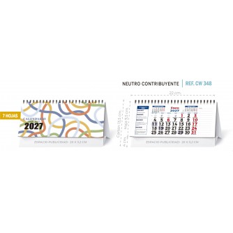 CALENDARIO SOBREMESA NEUTRO CONTRIBUYENTE