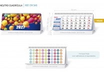 CALENDARIO SOBREMESA NEUTRO CUADRICULA 7 HOJAS