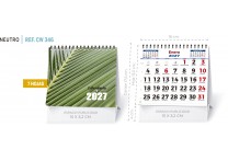 CALENDARIO SOBREMESA NEUTRO CUADRICULA 7 HOJAS