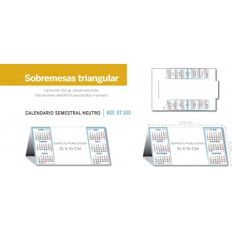 SOBREMESA TRIANGULAR SEMESTRAL PAISAJES