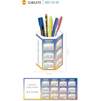 CALENDARIO CUBILETE NEUTRO