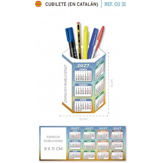 CALENDARIO CUBILETE NEUTRO