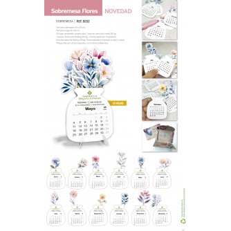 CALENDARIO SOBREMESA DE FLORES