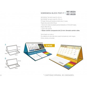 CALENDARIO BLOCK POST-IT