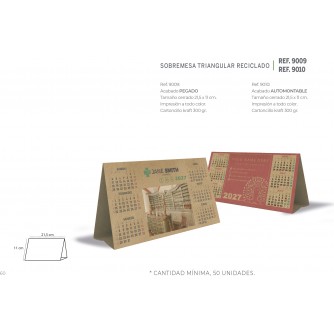 CALENDARIO SOBREMESA TRIANGULAR APAISADO