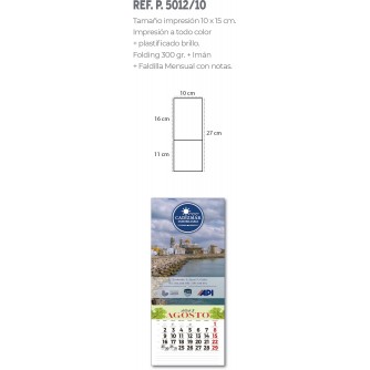 CALENDARIO CON IMAN PARA NEVERA