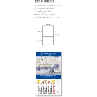 CALENDARIO CON IMAN PARA NEVERA