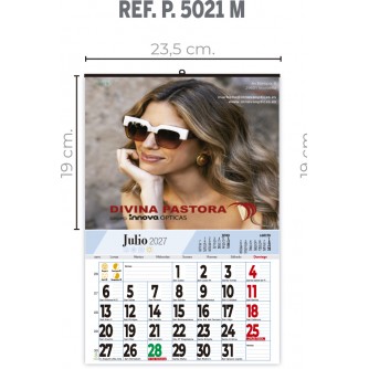 CALENDARIO DE PARED CON FALDILLA MENSUAL LECHERA