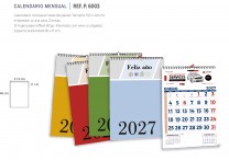 CALENDARIO CON IMAN PARA NEVERA +  NOTAS