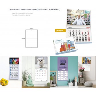 CALENDARIO DE PARED CON GRAPA